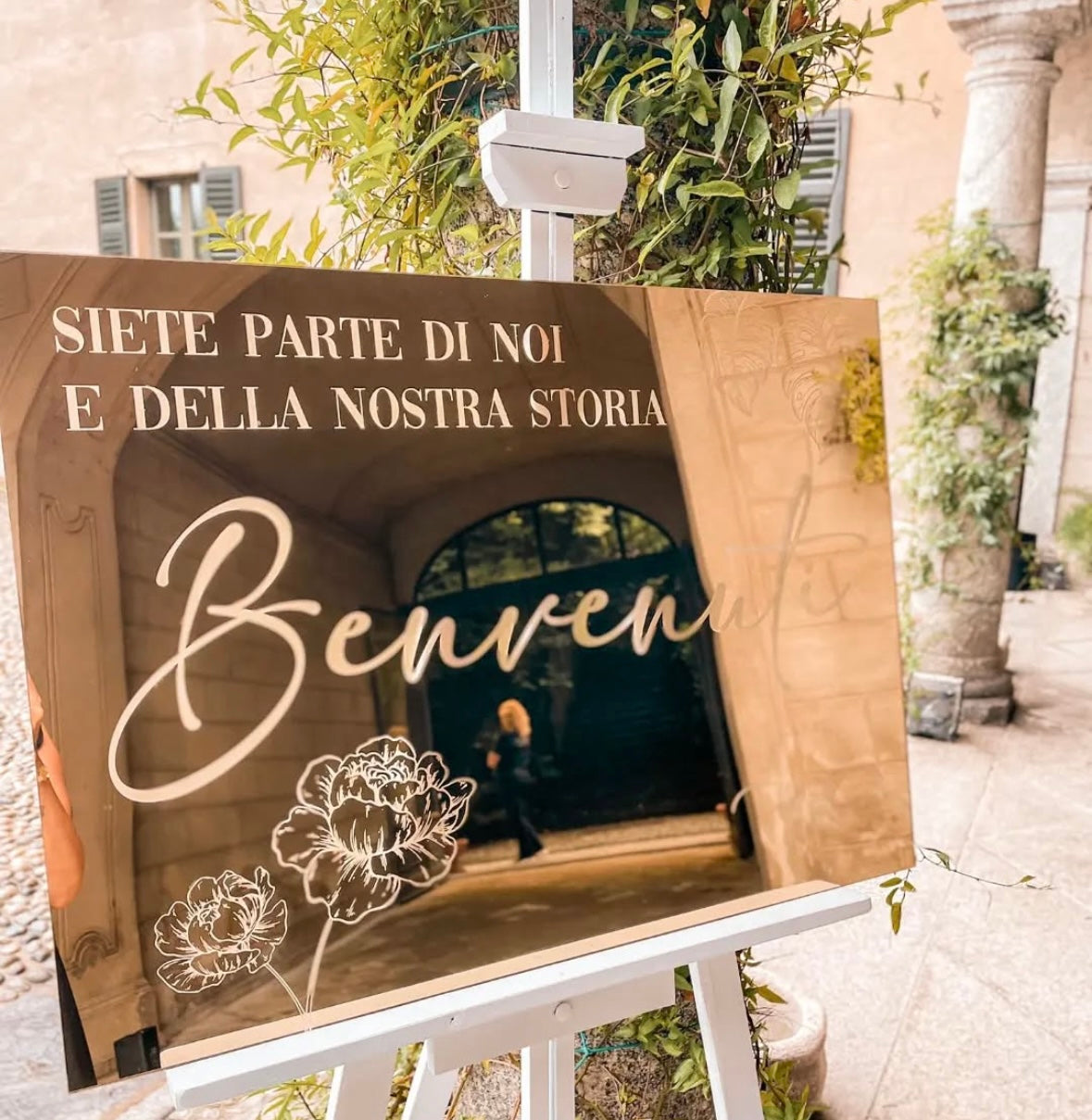 Tableau mariage Plexiglass specchio oro