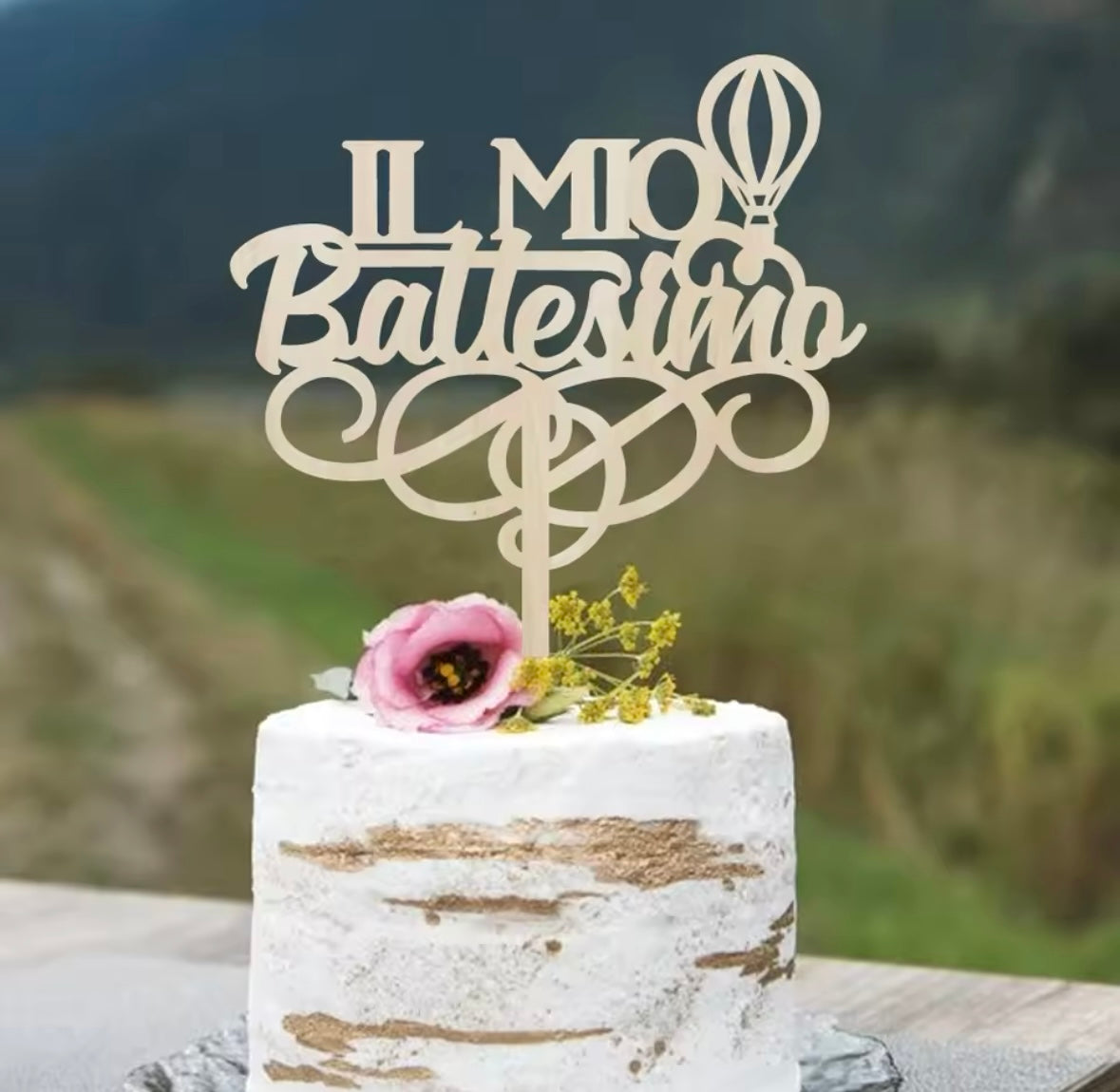 Cake topper Battesimo