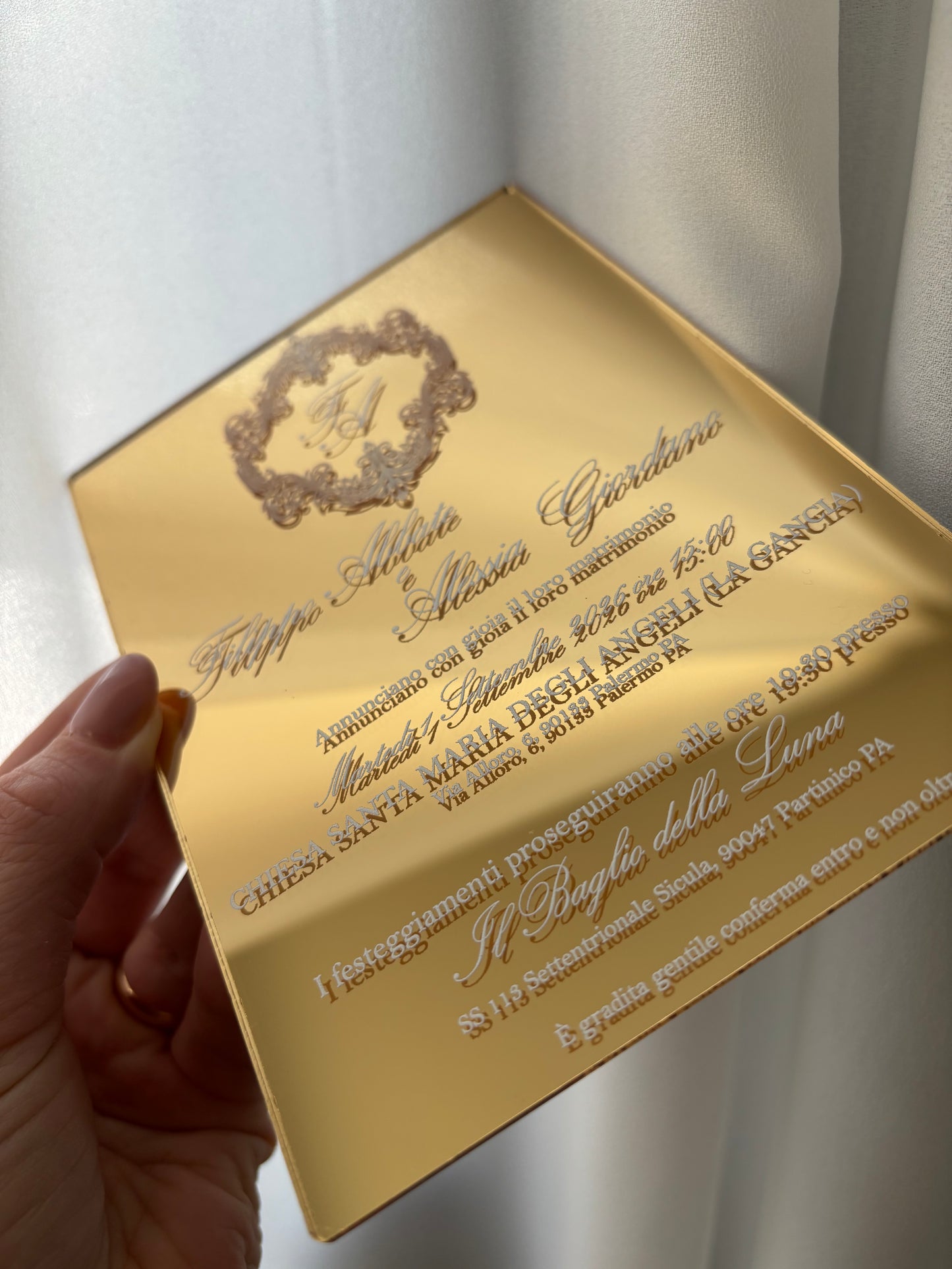 PLEXIGLASS SPECCHIO ORO