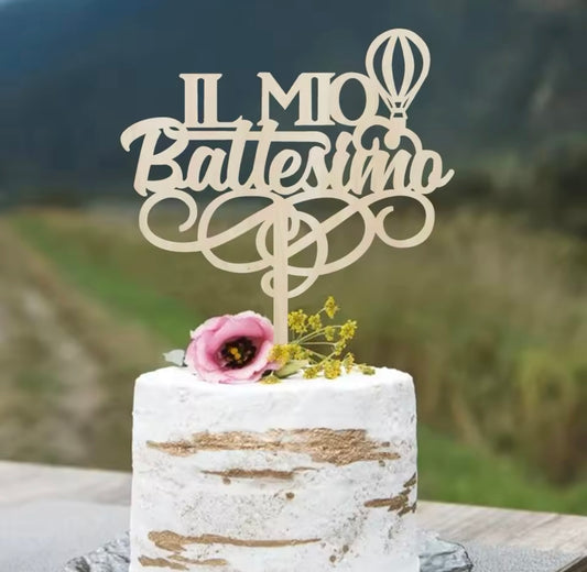 Cake topper Battesimo