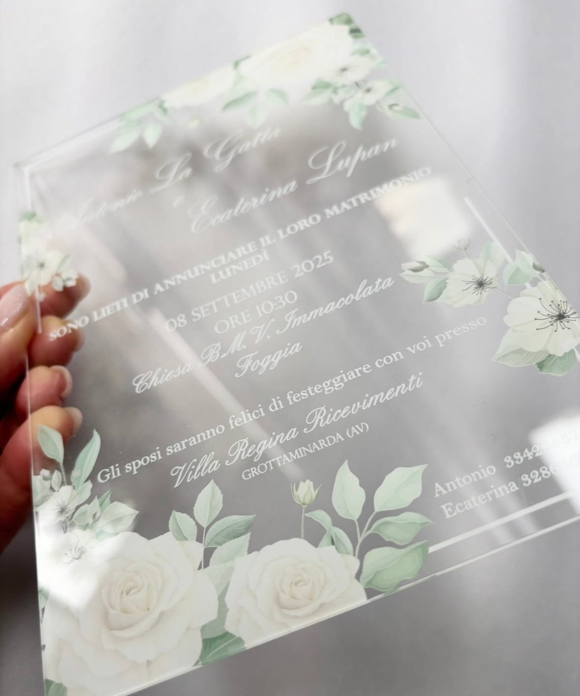 Plexiglass trasparente