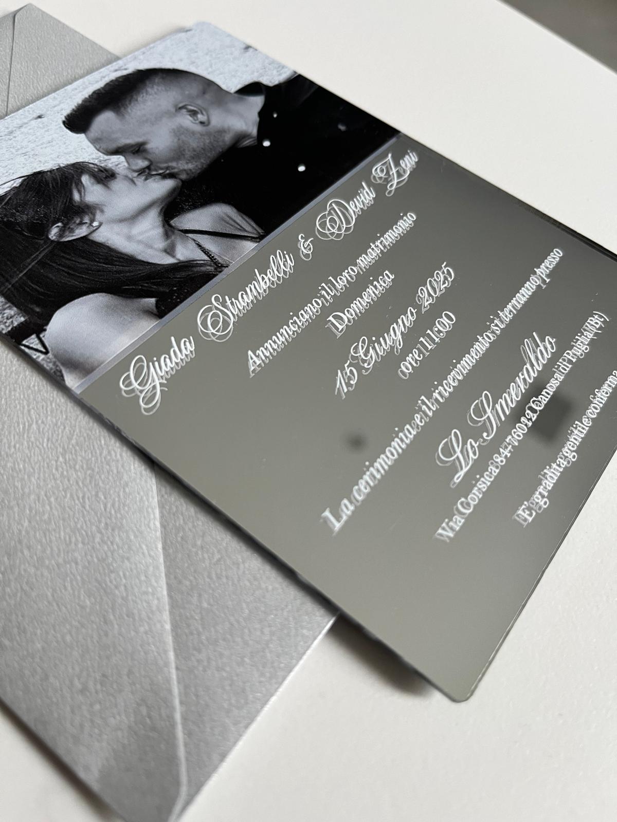 PLEXIGLASS SPECCHIO ARGENTO CON FOTO